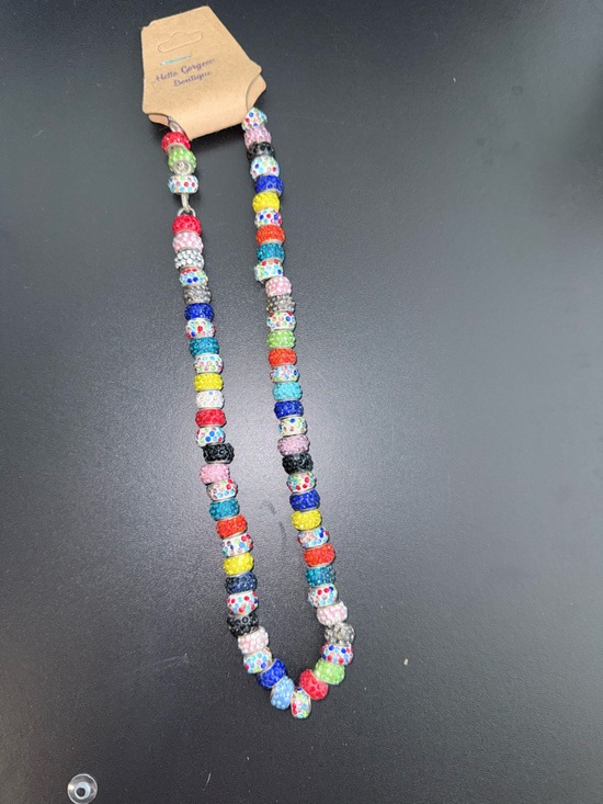 Jewelry - 💖 New Colorful Crystal Bead Necklace Lobster Vlaw Clasp